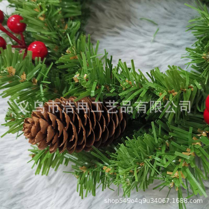 Christmas Wreath Christmas Decoration Wreath Painting Circle Rattan Circle Door Hanging Decoration details Picture