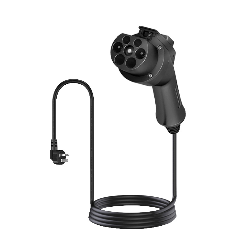 家用新能源电/汽车充电枪/交流充电桩白底实物图