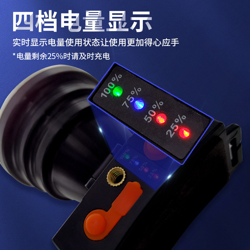 led strong headlight, lithium battery, outdoor waterproof night fishing head-mounted flashlight, charging, ultra-bright headlight, ultra-long battery life details Picture