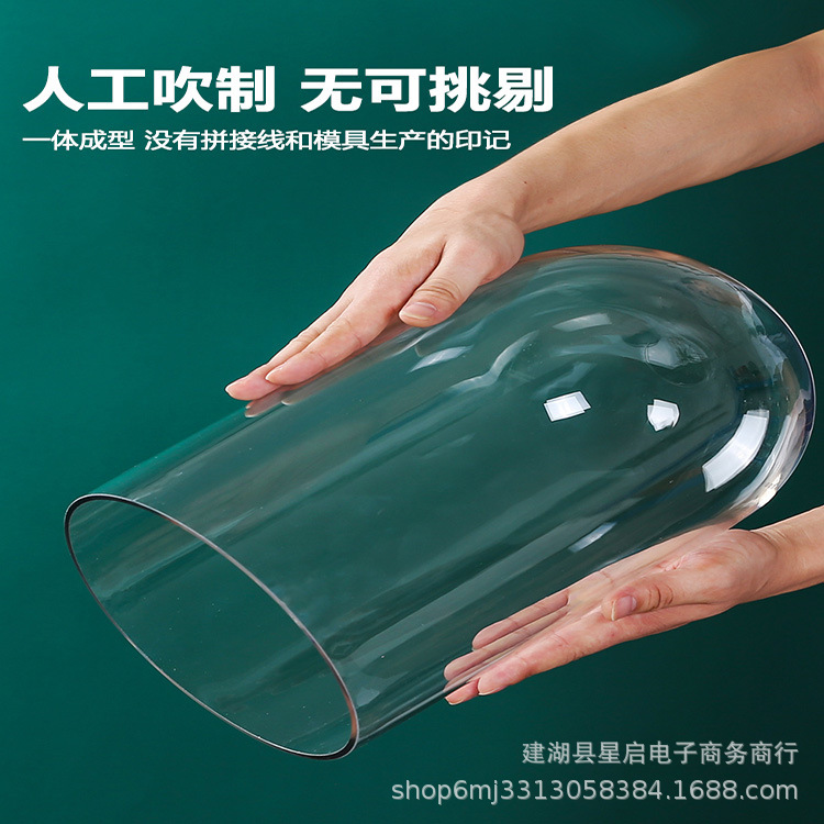 The original manufacturer supports various sizes of preserved flower glass covers for creative handicrafts and transparent glass vases details Picture