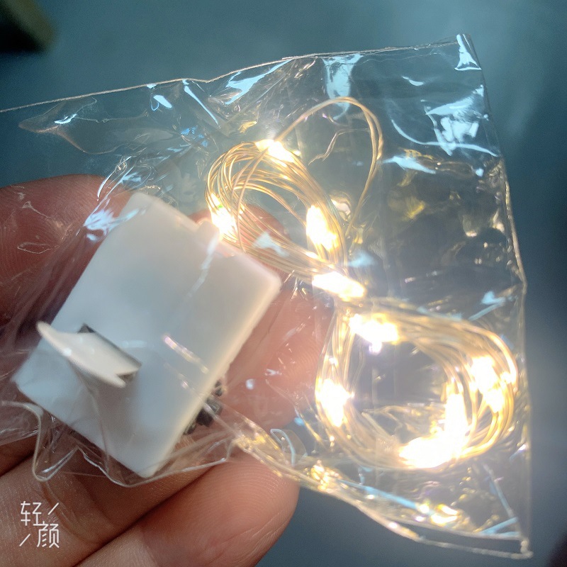 led一米包花小彩灯闪灯浪漫红色装饰品灯串紫色节日铜丝串灯现货