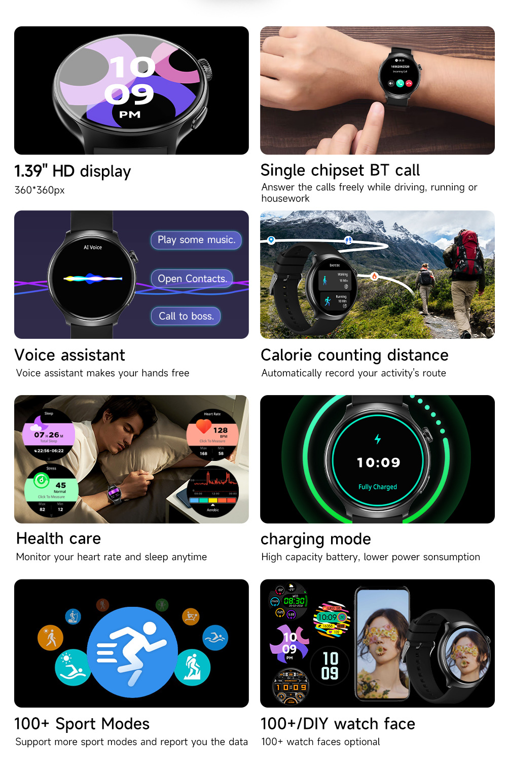 跨境热销T60智能手表血氧心率消息提醒蓝牙通话蓝牙运动智能手表详情4