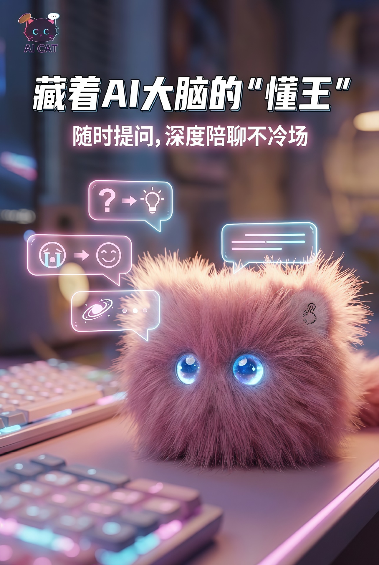 Cross-border new products: AI toys, intelligent dialogue, companionship, plush toys, sloppy cat pendants, dolls, dolls, source AI toy robots pic 11