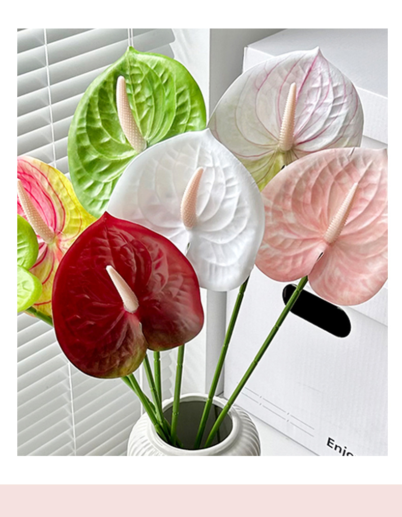 3D打印红掌仿真花火鹤掌婚礼堂布置家居装饰仿真绿植假花厂家批发详情13