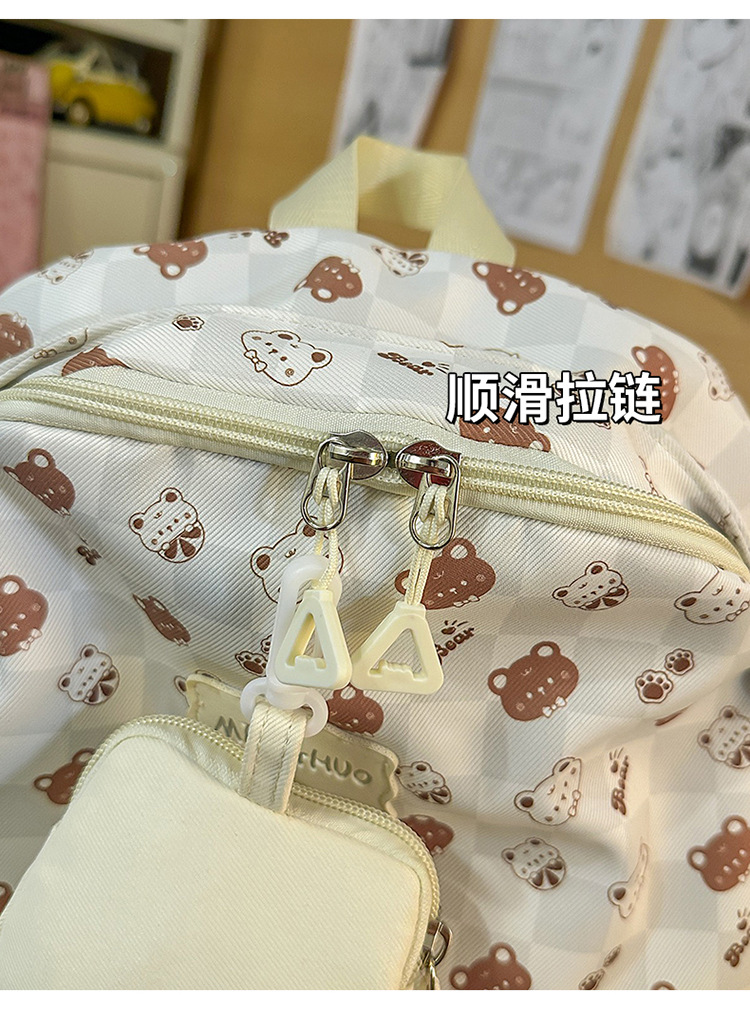 2025新款印花中学生书包韩版时尚大容量初高中生学院风双肩包百搭详情13