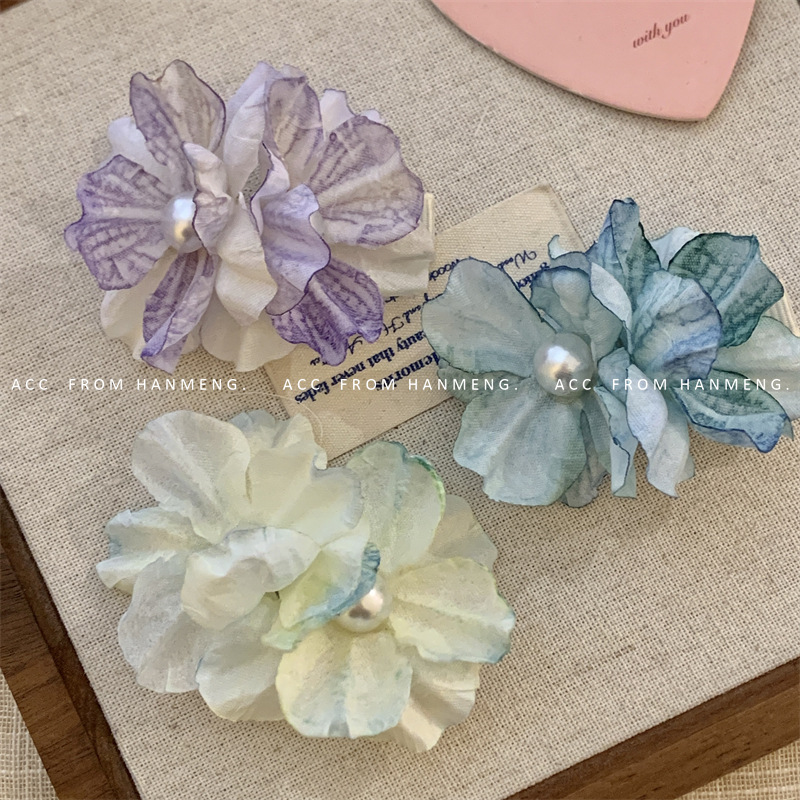Flower peony hair clip, side vacation hair accessory, fresh and elegant atmosphere, hair accessory, hair flower, broken hair clip, photo hair accessory for women Specification image