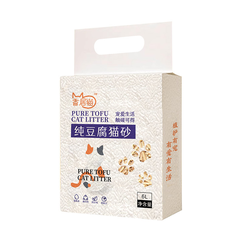 Wholesale original flavor milk fragrance pure tofu cat litter, dust-free plant cat litter, strong water absorption, fast ball formation, deodorizing cat litter factory Item Picture
