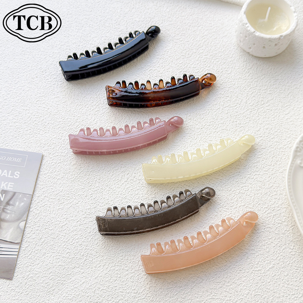 亮面香蕉夹竖夹小号高马尾抓夹女高级感2025新款一字发夹源头厂家详情2