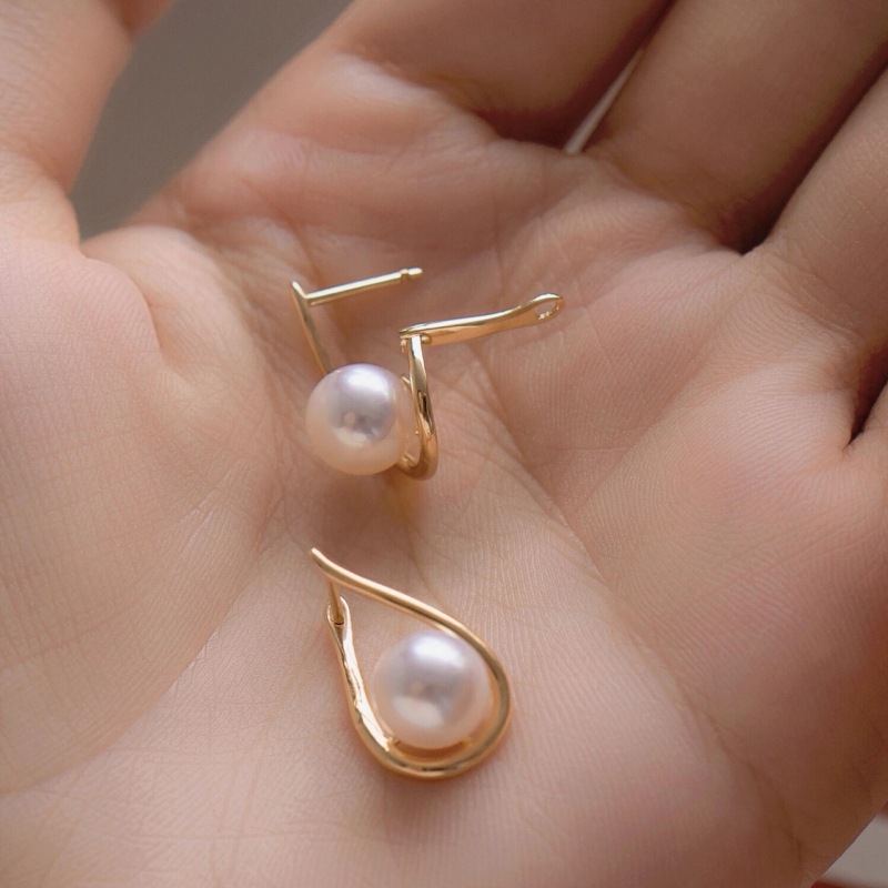 Niche Light Luxury Pearl Earrings Design High Sense Fashion Temperament New Tide Studs Sen All Matching Personality Earrings Specification drawing
