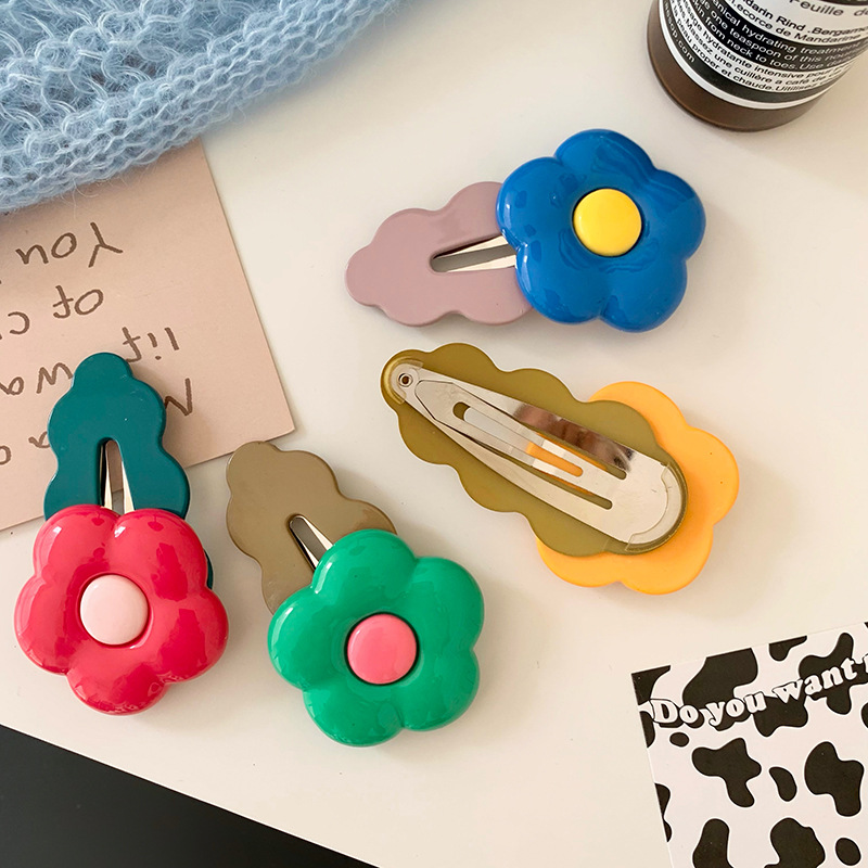 Fresh Little Hair Clip For Girls Cute Forehead Bangs Clip Headwear For Baby Girls Sweet Everything Bb Clip Hair Clip Specification drawing