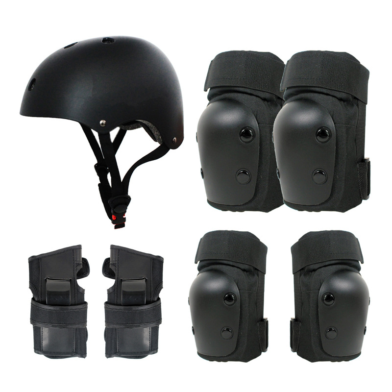Outdoor women's skateboarding protective gear, helmet set, professional anti-drop knee pads, full set of roller skating equipment, children's balance scooters Item Picture