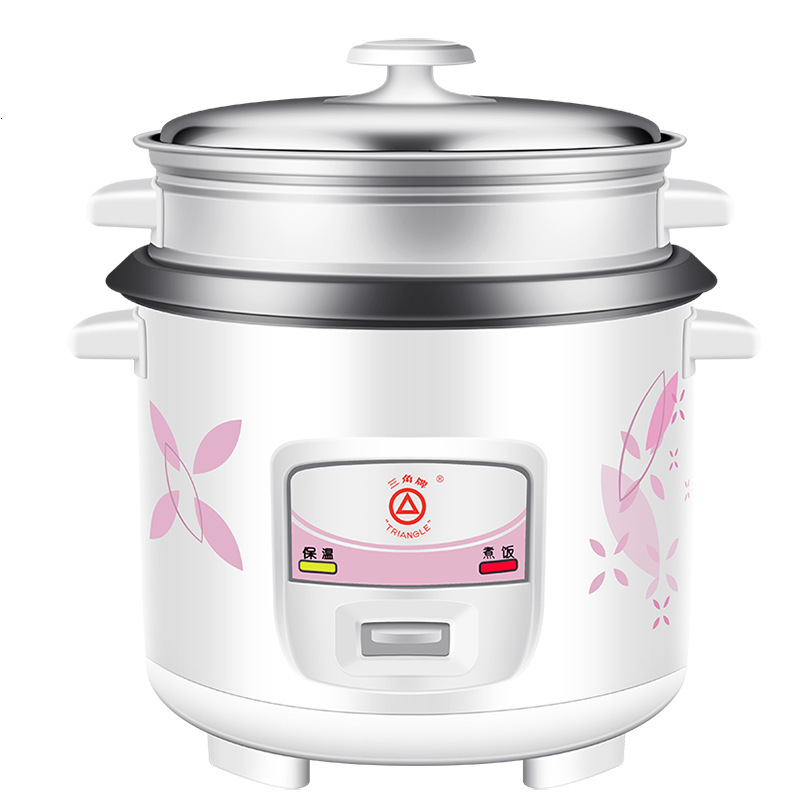 Batch of old triangular rice cookers for 3-4 households, thickened non-stick pot, old-fashioned steaming and cooking integrated pot Item Picture