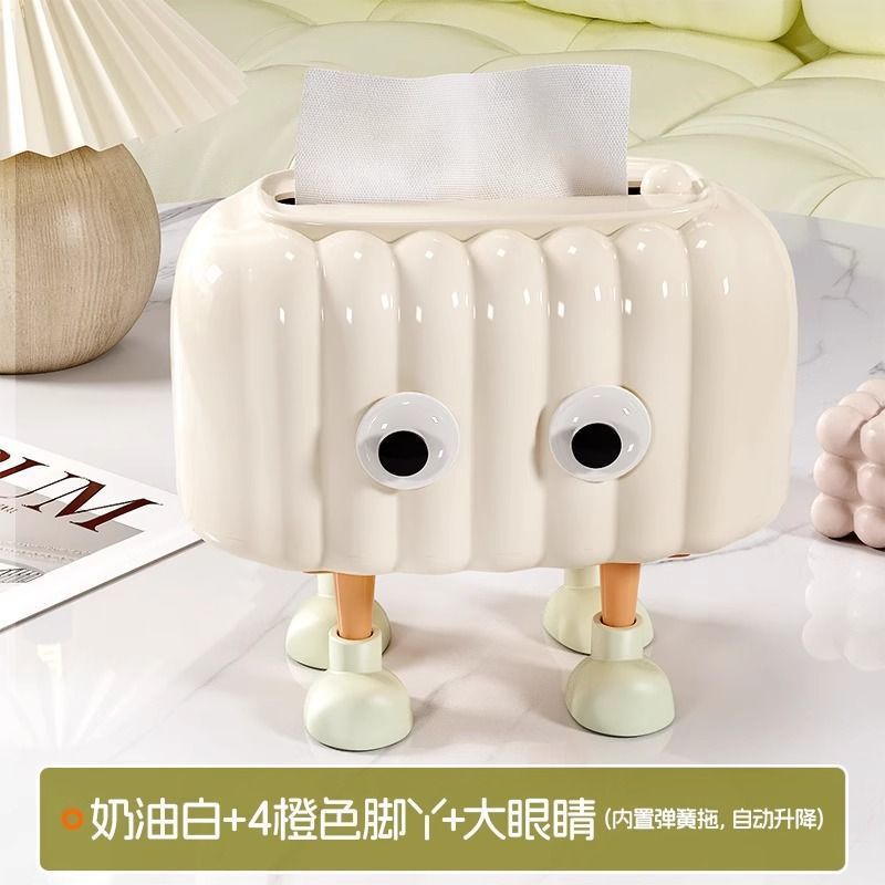 Cartoon tissue box, high-end and light luxury living room tissue box, home coffee table, decorative item, creative tissue box, car, interior height Specification drawing