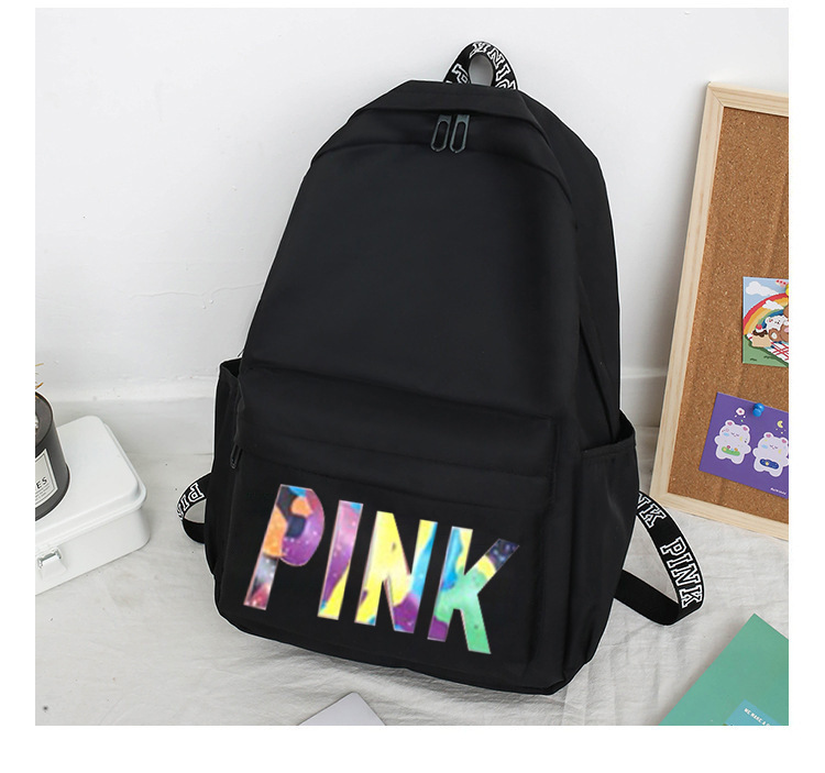 2021 nuevo cross-border lady backpack repelente de agua estudiante bolsa de escuela de comercio exterior PINK laser bolsa de las mujeres mochila details Picture