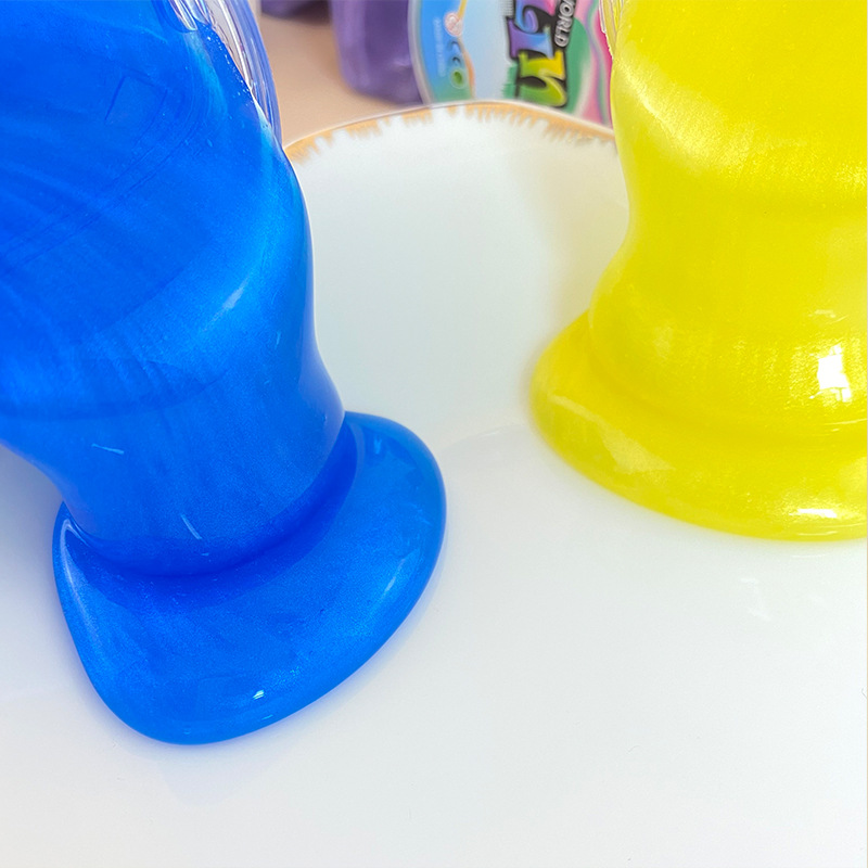 史莱姆小蛮腰炫彩带金粉珠光水晶泥 diy橡皮泥玩具彩泥套装