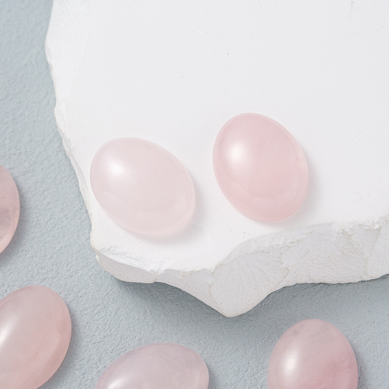 New cross-border best-selling natural rose crystal oval-shaped ring face agate stone European and American fashion pendant wholesale accessories Application Scenario