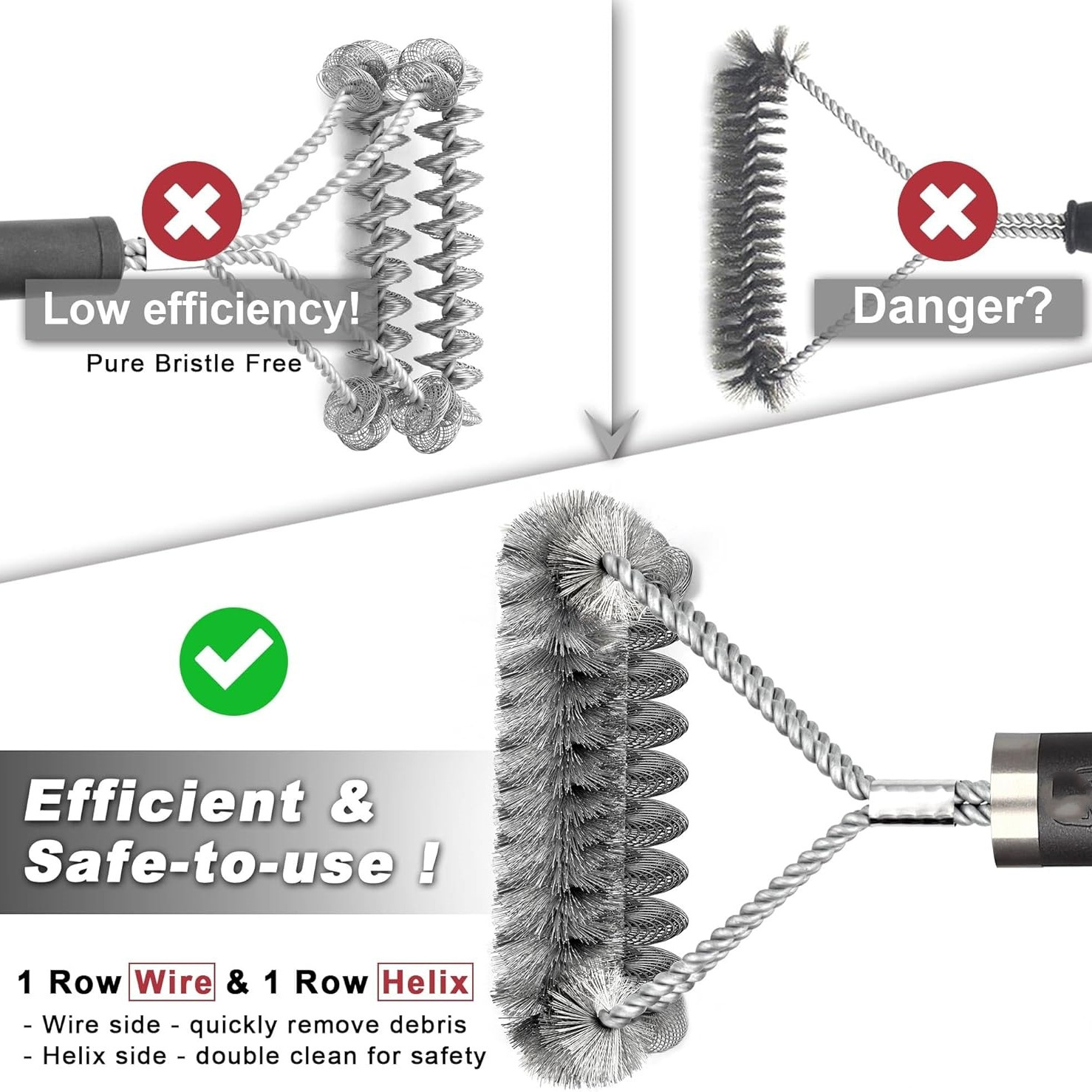 New Handle, Amazon Bestseller, Barbecue Cleaning Brush, Barbecue Brush, Bbq Tool, Direct Supply From The Manufacturer Specification drawing
