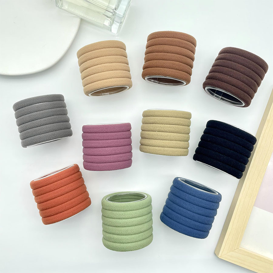 Versión coreana cordón para el cabello alta elasticidad color sólido suave color sólido atadura de pelo banda de cuero cola de caballo croquetas sin costuras año nuevo accesorios para el cabello