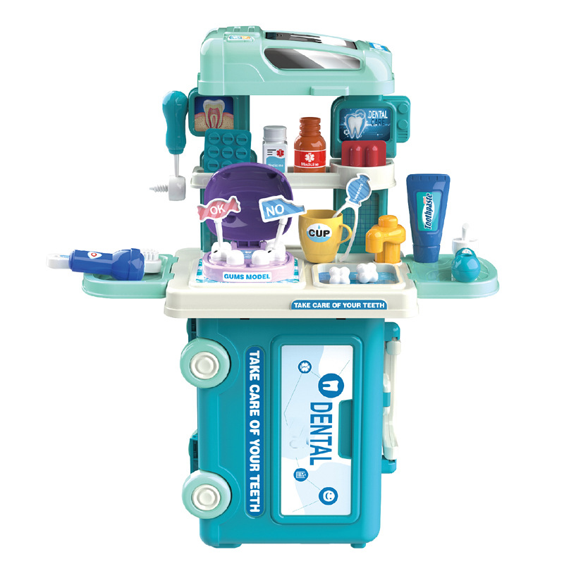 New children's toy fishing bus with storage, dentist's house play toys, cross-border candy origin Item Picture