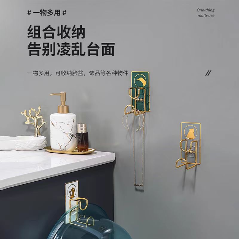 Shelf, basin hook, home bathroom, toilet, no need for drilling, organizing and storage, cross-border e-commerce best-selling hook details Picture