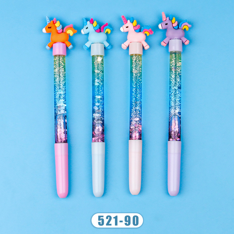 A variety of Korean version plush toys, popular flower-shaped gel pens, 0.5mm high appearance level, anime cartoon cute animal gel pens Application Scenario