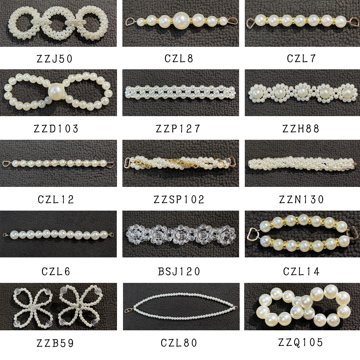 Processing and customization of shoe chain buckles, various styles of shoe chains, DIY shoe materials, clothing accessories, decorative chains details Picture