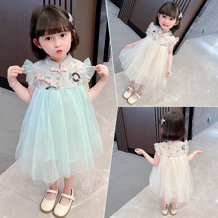 Summer 2022 new style Girls' dress for girls, summer children's stylish and fashionable cheongsam summer dress, Hanfu dress Application Scenario