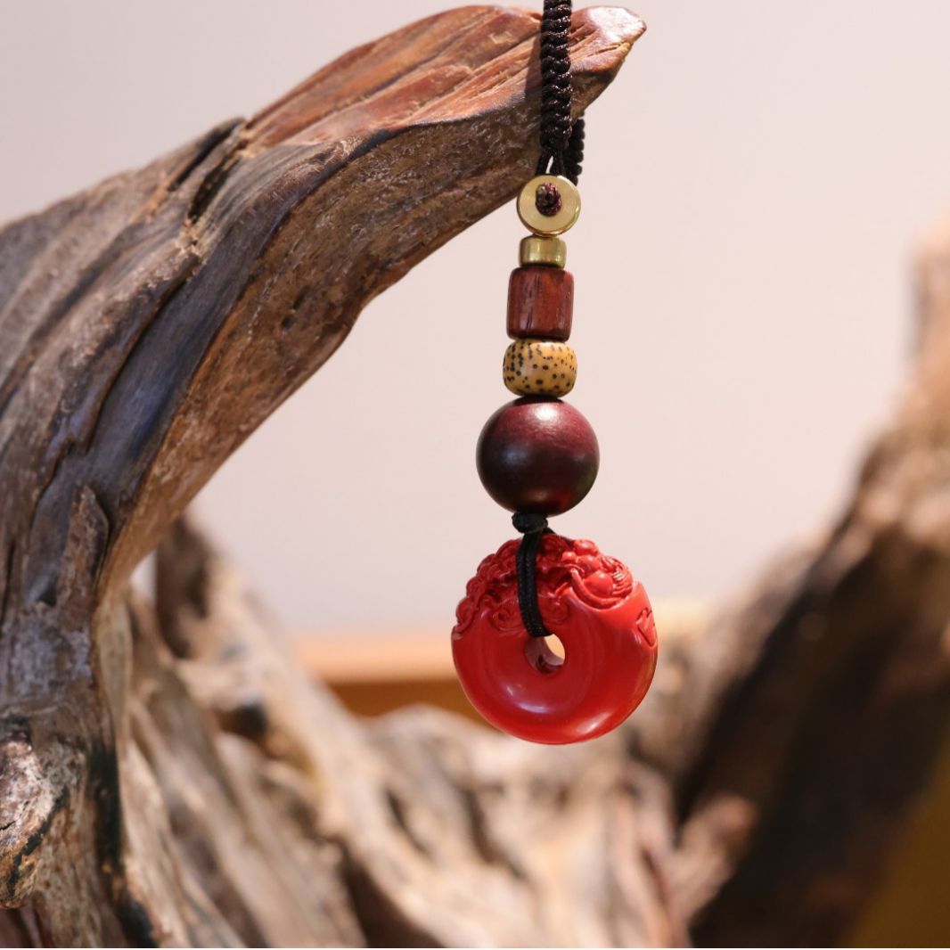Cinnabar demand must invite money Pixiu peace buckle pendant lovers pendant this year amulet gift wholesale