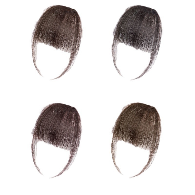 Comic bangs wig for women, natural forehead hairline, real hair, new upgraded style, popular French straight bangs wig pieces Item Picture