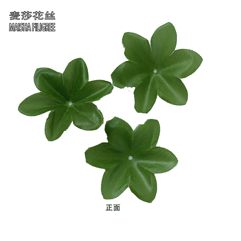 工厂厂家跨境植物绿色树叶花叶花片称斤绢花银色圣诞树叶片仿真花