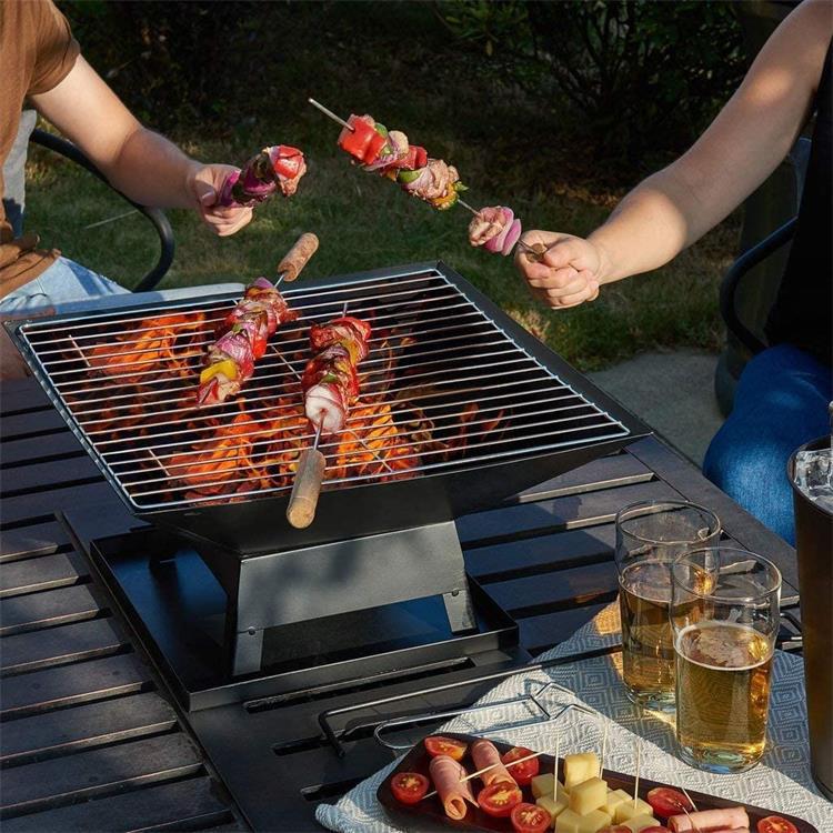 Export charcoal square high temperature outdoor heating furnace courtyard BBQ barbecue hearth wood stove details Picture