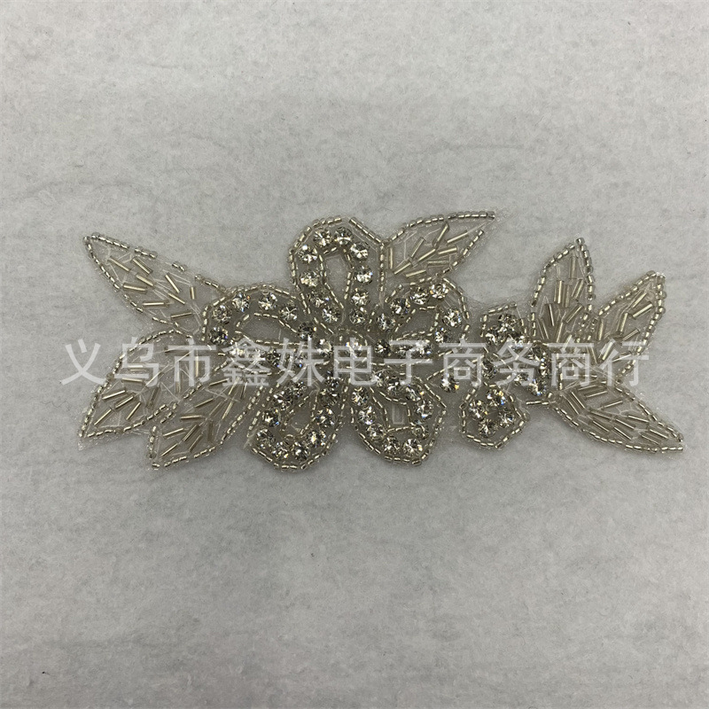 Diamond-encrusted clothing accessories, barcode rhinestone wedding dress and evening gown decoration accessories Specification image