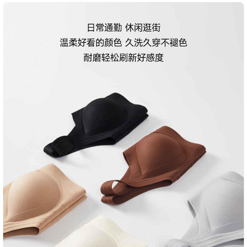 127新款夏季轻薄凉皮无痕粉底液内衣女白T不透提拉果冻条美背文胸详情32