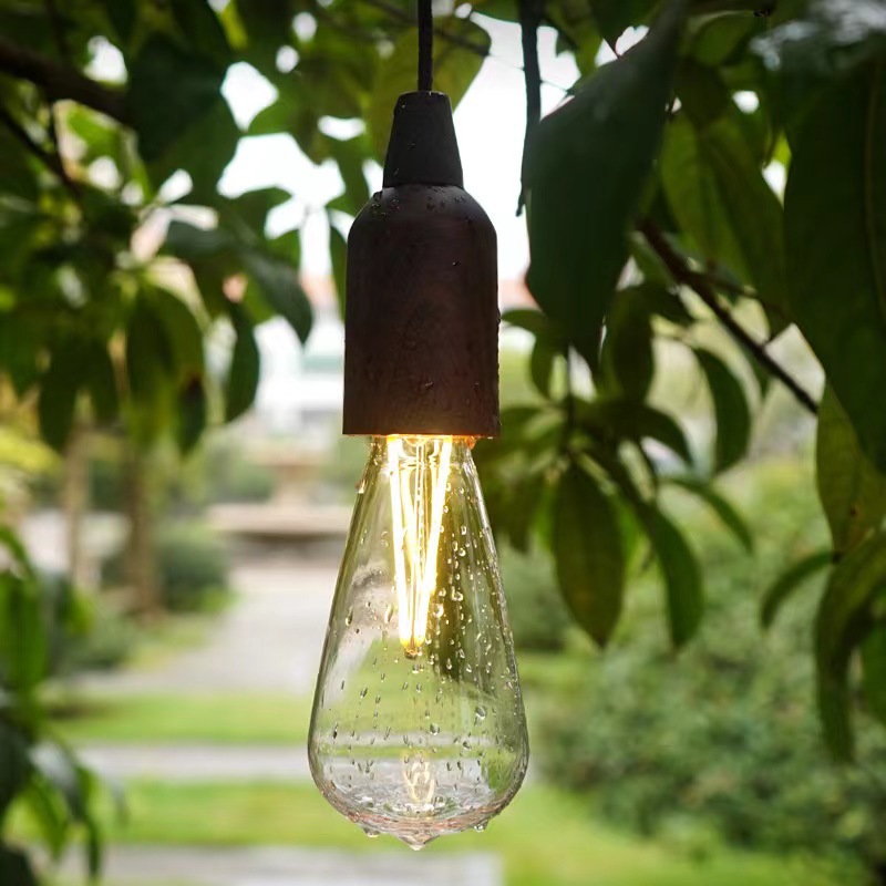 Outdoor pull line lights, camping tent lights, ambient lights, Christmas decorations, retro spherical led color lights, usb outdoor hanging lights details Picture
