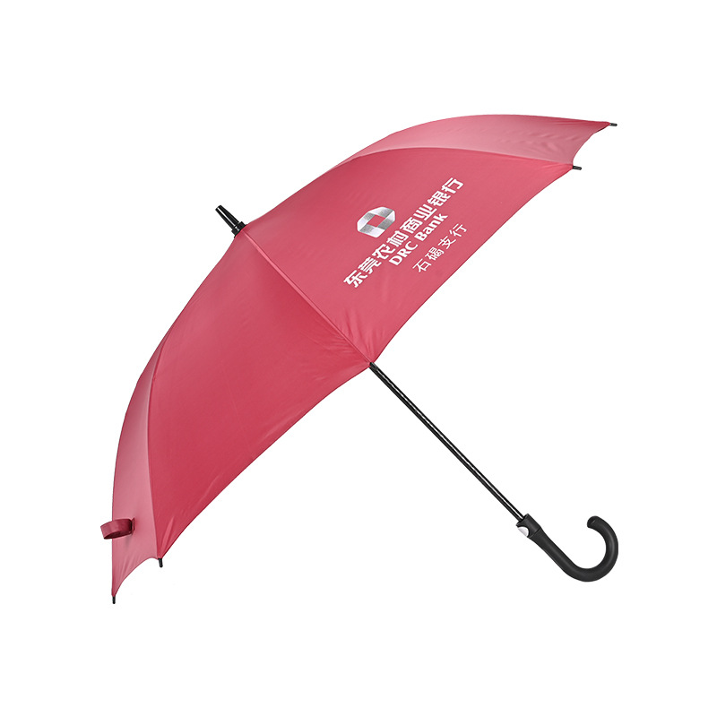 Customized 27-inch sunshade golf umbrella, semi-automatic curved handle, logo printed, 8-bone straight pole sun umbrella Item Picture