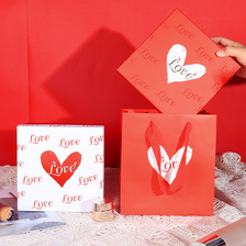 七夕情人节礼品盒正方形红色礼物盒结婚伴手礼盒天地盖空盒厂家批（面议）