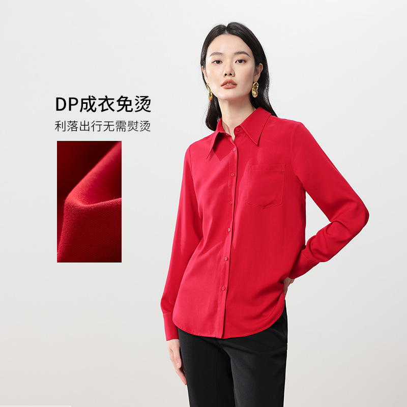 衬衫全棉格子女/上衣缎面/女装衬衫/玉石/上衣女长袖韩系产品图