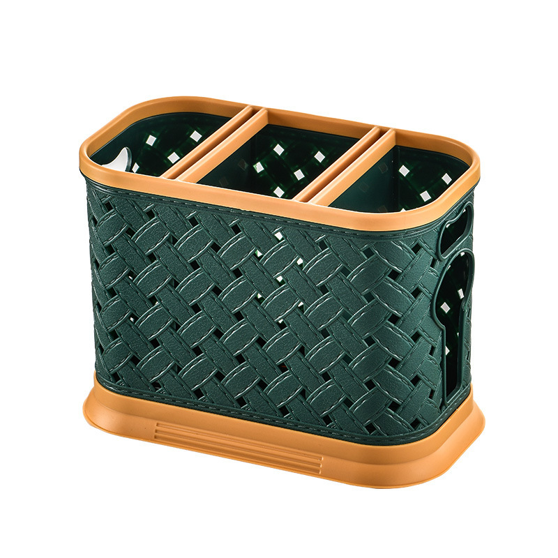 Light Luxury Kitchen Chopsticks Tube Knife And Fork Storage Box Multi-Functional Drain Storage Shelf Wall Hanging Chopsticks Cage Home Item Picture