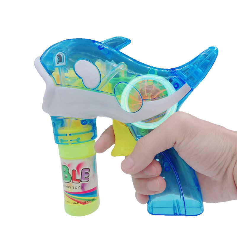 Automatic Children's Stall Wholesale Inertial Dolphin Space Bubble Gun Toy Foreign Trade Cross-Border Bubble Machine Without Dipping Water Item Picture