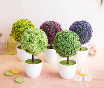 Cherry snow ball simulation plant potted grass ball bonsai