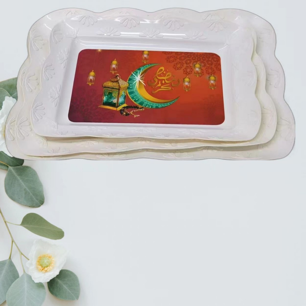 Creative Middle East festival Star tray, household plastic fruit plate, storage plate, multi-functional plate, fruit and vegetable plate full figure
