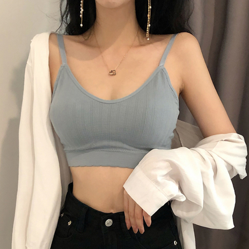 Wholesale of threaded, rims, one-piece converging, fixed cup underwear for girls, beautiful back, chest wrap and base layer sports vests
