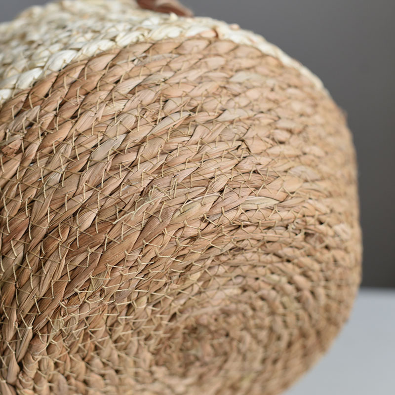 Amazon Grass Plant Flower Basket Storage Basket Hand-Woven Storage Basket Floor Dirty Clothes Storage Bamboo Basket Pot Set Application Scenario
