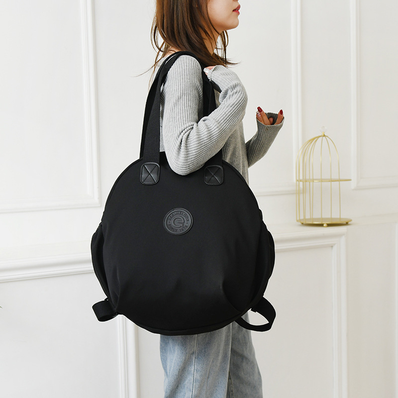 2024 New dual-shoulder backpack for students, suitable for both boys and girls in junior and senior high schools, single-shoulder multi-functional fabric bag, hand-held Specification image