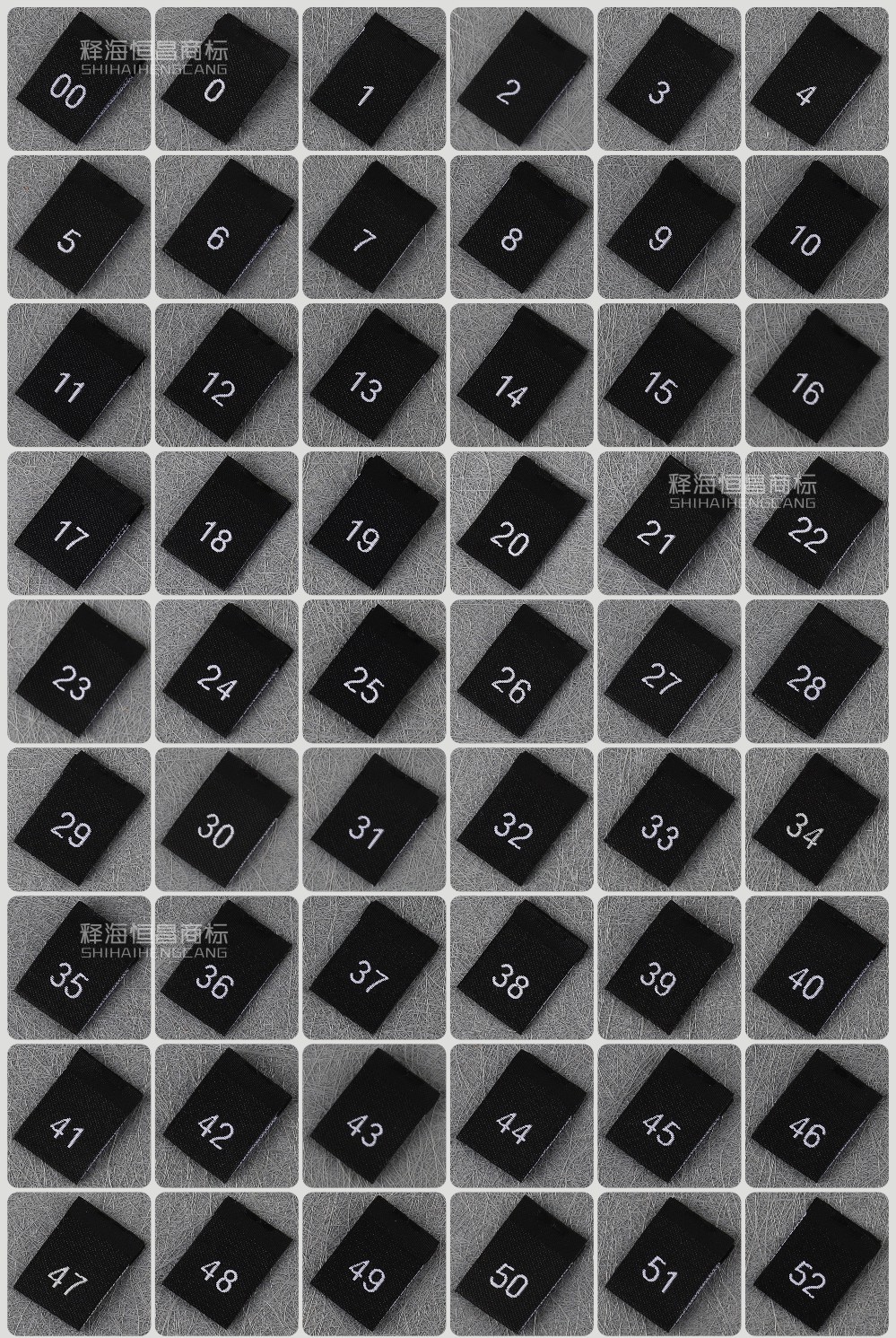 厂家织唛尺码标现货 高密对折字母数字号标 服装裙裤英文码唛定制详情19