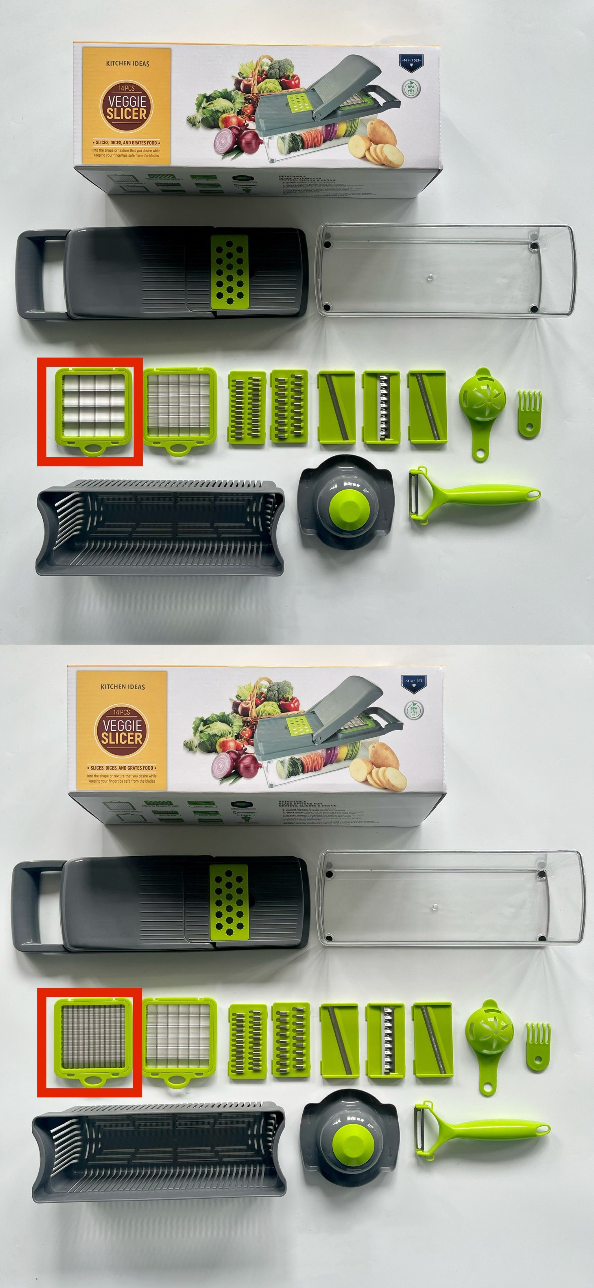 多功能切菜器/厨房切菜神器/切菜器切片器白底实物图