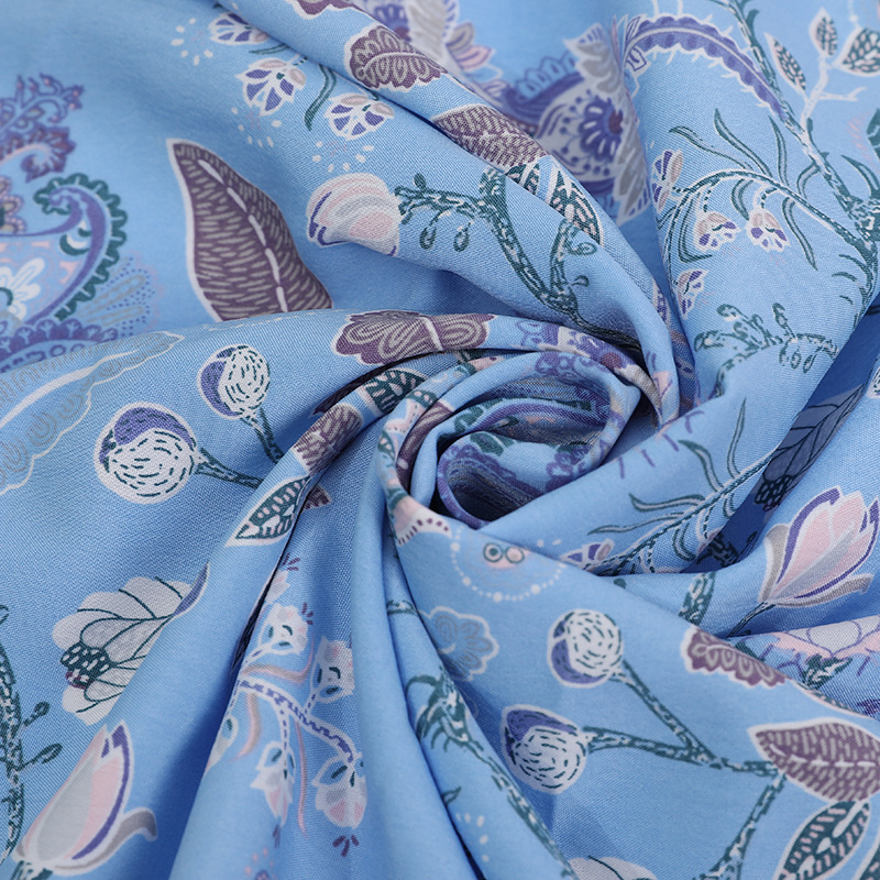 Four-Sided Elastic National Wind Cashew Flower Polyester Printed Fabric Summer Clothing Dress Fabric Two Batches Of Direct Supply Application Scenario