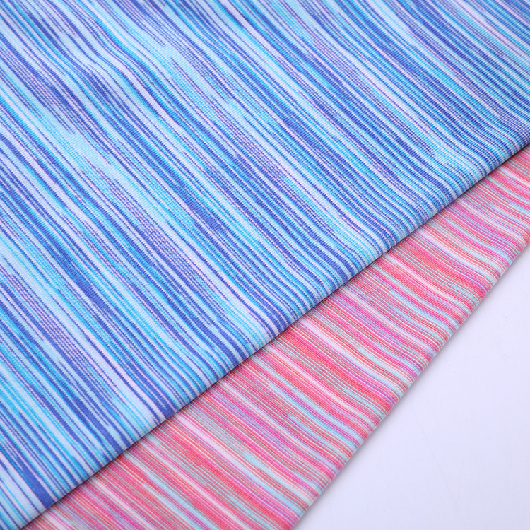 Segmental stretch knitted frame fabric, milk silk segmental dyed yoga wear, fitness wear and sports underwear knitted fabric
