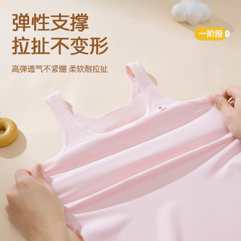 Girls' underwear: Pure cotton strapless tops for girls in the development period, primary school students, adolescent girls, and children. They wear thin vests inside Application Scenario