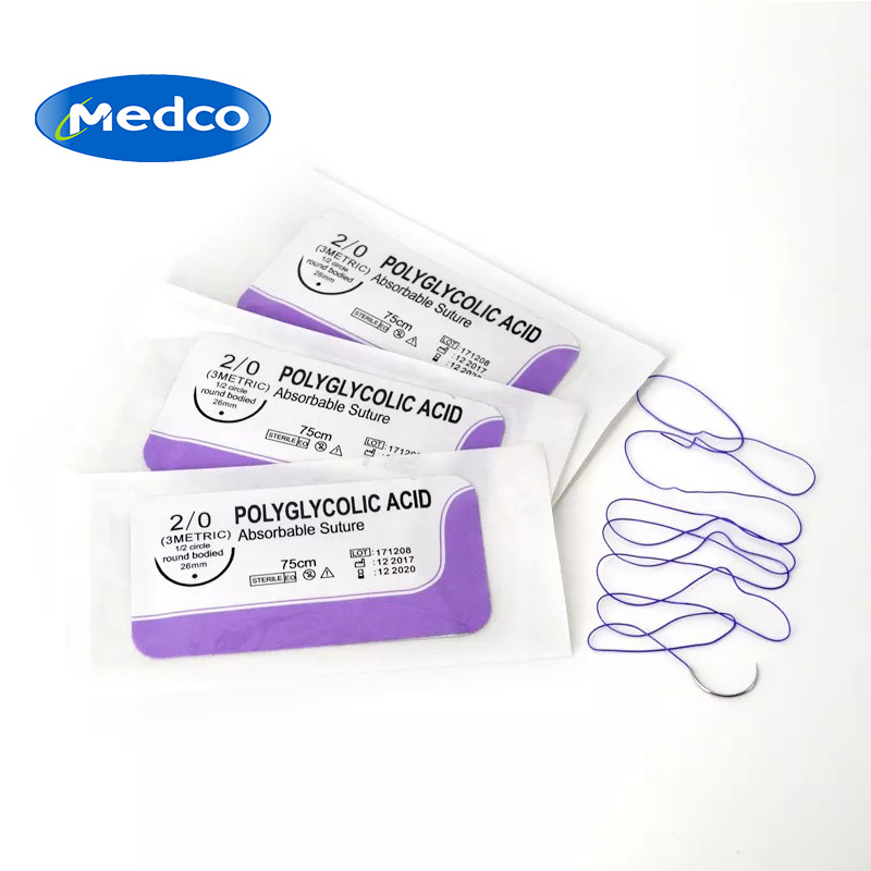 PGA polyglycolic acid surgical suture Polyglactin 910 Vicry suture exclusively for foreign trade